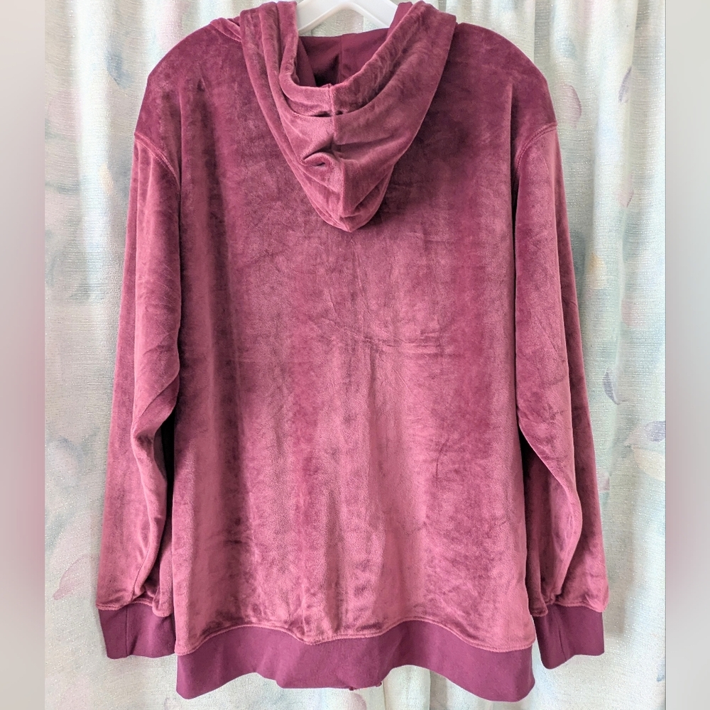 Fashion Nova Bourdeaux Oversized Velour Jacket - Picture 2 of 3